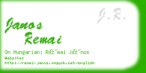 janos remai business card